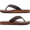 imageKuaiLu Mens Yoga Mat Leather Flip Flops Thong Sandals with Arch SupportLight Brown
