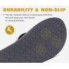 imageKuaiLu Mens Yoga Mat Leather Flip Flops Thong Sandals with Arch SupportLight Grey