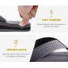 imageKuaiLu Mens Yoga Mat Leather Flip Flops Thong Sandals with Arch SupportLight Grey