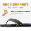 imageKuaiLu Mens Yoga Mat Leather Flip Flops Thong Sandals with Arch SupportLight Grey