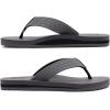 imageKuaiLu Mens Yoga Mat Leather Flip Flops Thong Sandals with Arch SupportLight Grey