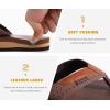 imageKuaiLu Mens Yoga Mat Leather Flip Flops Thong Sandals with Arch SupportReddish Brown