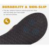 imageKuaiLu Mens Yoga Mat Leather Flip Flops Thong Sandals with Arch SupportReddish Brown
