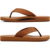 imageKuaiLu Mens Yoga Mat Leather Flip Flops Thong Sandals with Arch SupportTan