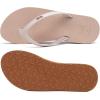 imageKuaiLu Womens Arch Support Flip Flops Comfortable Yoga Mat Cushion Slip on Walking Thong SandalsBeige