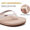 imageKuaiLu Womens Arch Support Flip Flops Comfortable Yoga Mat Cushion Slip on Walking Thong SandalsBeige