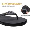 imageKuaiLu Womens Arch Support Flip Flops Comfortable Yoga Mat Cushion Slip on Walking Thong SandalsBlack