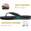 imageKuaiLu Womens Arch Support Flip Flops Comfortable Yoga Mat Cushion Slip on Walking Thong SandalsBlack