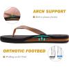 imageKuaiLu Womens Arch Support Flip Flops Comfortable Yoga Mat Cushion Slip on Walking Thong SandalsBrown