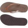 imageKuaiLu Womens Arch Support Flip Flops Comfortable Yoga Mat Cushion Slip on Walking Thong SandalsCamel