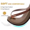 imageKuaiLu Womens Arch Support Flip Flops Comfortable Yoga Mat Cushion Slip on Walking Thong SandalsCamel