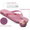 imageKuaiLu Womens Arch Support Flip Flops Comfortable Yoga Mat Cushion Slip on Walking Thong SandalsDark Pink