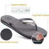 imageKuaiLu Womens Arch Support Flip Flops Comfortable Yoga Mat Cushion Slip on Walking Thong SandalsGrey