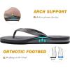 imageKuaiLu Womens Arch Support Flip Flops Comfortable Yoga Mat Cushion Slip on Walking Thong SandalsGrey