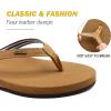imageKuaiLu Womens Arch Support Flip Flops Comfortable Yoga Mat Cushion Slip on Walking Thong SandalsKhaki