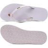imageKuaiLu Womens Arch Support Flip Flops Comfortable Yoga Mat Cushion Slip on Walking Thong SandalsWhite