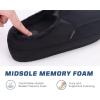 imageKuaiLu Womens Clog Slippers Cozy Warm Plush Lined With Arch Support Suede Faux Fur House ladies Bedroom Slippers Comfortable Memory Foam Slipon Womans Home Shoes Indoor Outdoor Thick Hard SoleBlack