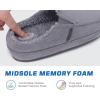 imageKuaiLu Womens Clog Slippers Cozy Warm Plush Lined With Arch Support Suede Faux Fur House ladies Bedroom Slippers Comfortable Memory Foam Slipon Womans Home Shoes Indoor Outdoor Thick Hard SoleGrey