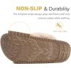 imageKuaiLu Womens Fuzzy Cross Band Platform Slippers Comfortable Faux Fur Open Toe Arch Support Slides Slippers for Indoor OutdoorBeige