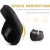 imageKuaiLu Womens Fuzzy Cross Band Platform Slippers Comfortable Faux Fur Open Toe Arch Support Slides Slippers for Indoor OutdoorBlack