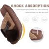 imageKuaiLu Womens Fuzzy Cross Band Platform Slippers Comfortable Faux Fur Open Toe Arch Support Slides Slippers for Indoor OutdoorBrown