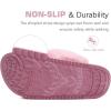 imageKuaiLu Womens Fuzzy Cross Band Platform Slippers Comfortable Faux Fur Open Toe Arch Support Slides Slippers for Indoor OutdoorPink