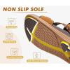 imageKuaiLu Womens Orthopedic Walking Sandals Recovery Sport Outdoor Hiking Water Sandles Thick Athletic Cushion Adjustable Leather Strap Sandals with Comfortable Plantar Fasciitis Arch SupportBrown Khaki