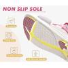 imageKuaiLu Womens Orthopedic Walking Sandals Recovery Sport Outdoor Hiking Water Sandles Thick Athletic Cushion Adjustable Leather Strap Sandals with Comfortable Plantar Fasciitis Arch SupportPink White
