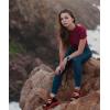 imageKuaiLu Womens Orthopedic Walking Sandals Recovery Sport Outdoor Hiking Water Sandles Thick Athletic Cushion Adjustable Leather Strap Sandals with Comfortable Plantar Fasciitis Arch SupportRed Black