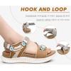 imageKuaiLu Womens Orthopedic Walking Sandals Recovery Sport Outdoor Hiking Water Sandles Thick Athletic Cushion Adjustable Leather Strap Sandals with Comfortable Plantar Fasciitis Arch SupportBeige
