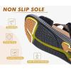 imageKuaiLu Womens Orthopedic Walking Sandals Recovery Sport Outdoor Hiking Water Sandles Thick Athletic Cushion Adjustable Leather Strap Sandals with Comfortable Plantar Fasciitis Arch SupportBlack Khaki