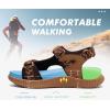 imageKuaiLu Womens Orthopedic Walking Sandals Recovery Sport Outdoor Hiking Water Sandles Thick Athletic Cushion Adjustable Strap Sandals with Comfortable Plantar Fasciitis Arch SupportBrown Khaki