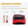 imageKuaiLu Womens Orthopedic Walking Sandals Recovery Sport Outdoor Hiking Water Sandles Thick Athletic Cushion Adjustable Strap Sandals with Comfortable Plantar Fasciitis Arch SupportBlackRed