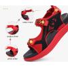 imageKuaiLu Womens Orthopedic Walking Sandals Recovery Sport Outdoor Hiking Water Sandles Thick Athletic Cushion Adjustable Strap Sandals with Comfortable Plantar Fasciitis Arch SupportBlackRed
