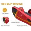 imageKuaiLu Womens Orthopedic Walking Sandals Recovery Sport Outdoor Hiking Water Sandles Thick Athletic Cushion Adjustable Strap Sandals with Comfortable Plantar Fasciitis Arch SupportBlackRed