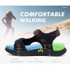 imageKuaiLu Womens Orthopedic Walking Sandals Recovery Sport Outdoor Hiking Water Sandles Thick Athletic Cushion Adjustable Strap Sandals with Comfortable Plantar Fasciitis Arch SupportBlack Khaki