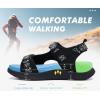 imageKuaiLu Womens Orthopedic Walking Sandals Recovery Sport Outdoor Hiking Water Sandles Thick Athletic Cushion Adjustable Strap Sandals with Comfortable Plantar Fasciitis Arch SupportAll Black