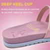 imageKuaiLu Womens Orthotic Slides Comfort Plantar Fasciitis Arch Support Slip on Sandals Ladies Soft Cushion Lightweight Fashion Flat Sandals with Adjustable StrapsPink