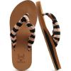 imageKuaiLu Flip Flops for Women with Arch Support Yoga Mat Comfortable Summer Beach Walking Thong Cushion Sandals Slip On Indoor OutdoorKhaki Black