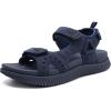 imageKuaiLu Mens Hiking Sandals With Arch Support Sport Recovery Athletic Walking Sandals For Man Outdoor Summer Casual Thick Cushion Beach Water Fisherman Sandal Size 714Dark Blue