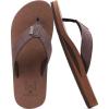 imageKuaiLu Mens Yoga Mat Leather Flip Flops Thong Sandals with Arch SupportCoffee
