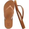 imageKuaiLu Womens Arch Support Flip Flops Comfortable Yoga Mat Cushion Slip on Walking Thong SandalsTan