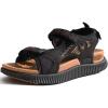 imageKuaiLu Womens Orthopedic Walking Sandals Recovery Sport Outdoor Hiking Water Sandles Thick Athletic Cushion Adjustable Strap Sandals with Comfortable Plantar Fasciitis Arch SupportBlack Khaki