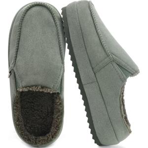 imageKuaiLu Womens Clog Slippers Cozy Warm Plush Lined With Arch Support Suede Faux Fur House ladies Bedroom Slippers Comfortable Memory Foam Slipon Womans Home Shoes Indoor Outdoor Thick Hard SoleGreen