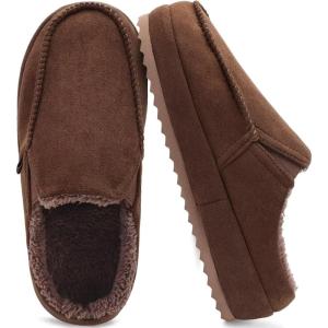 imageKuaiLu Womens Clog Slippers Cozy Warm Plush Lined With Arch Support Suede Faux Fur House ladies Bedroom Slippers Comfortable Memory Foam Slipon Womans Home Shoes Indoor Outdoor Thick Hard SoleBrown