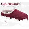 imageKuaiLu Mens Clog Slippers with Arch Support Suede Faux Fur Memory Foam Warm House Shoes Comfortable Slipon Mans Bedroom Indoor Outdoor Slippers Rubber Sole Size 716Red
