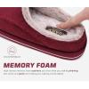 imageKuaiLu Mens Clog Slippers with Arch Support Suede Faux Fur Memory Foam Warm House Shoes Comfortable Slipon Mans Bedroom Indoor Outdoor Slippers Rubber Sole Size 716Red