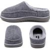 imageKuaiLu Mens Clog Slippers with Arch Support Suede Faux Fur Memory Foam Warm House Shoes Comfortable Slipon Mans Bedroom Indoor Outdoor Slippers Rubber Sole Size 716Greychoose One Size Down