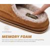 imageKuaiLu Mens Clog Slippers with Arch Support Suede Faux Fur Memory Foam Warm House Shoes Comfortable Slipon Mans Bedroom Indoor Outdoor Slippers Rubber Sole Size 716Khaki