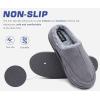imageKuaiLu Mens Clog Slippers with Arch Support Suede Faux Fur Memory Foam Warm House Shoes Comfortable Slipon Mans Bedroom Indoor Outdoor Slippers Rubber Sole Size 716Grey
